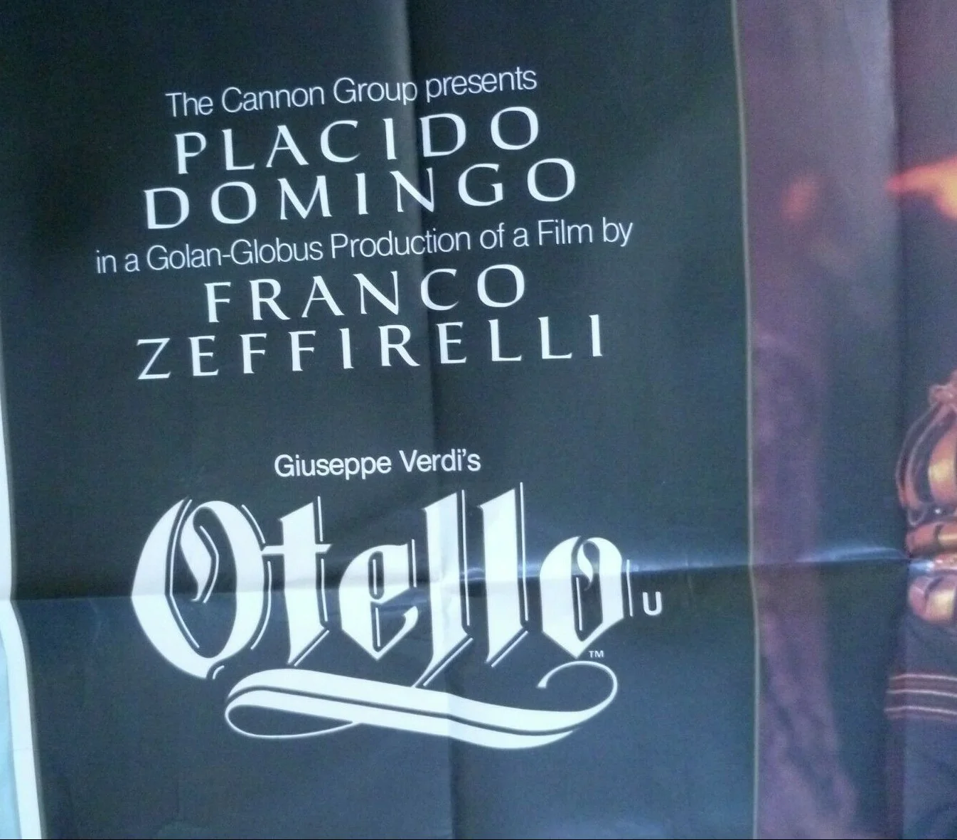 UK Quad Cinema Poster 1986 OTELLO Plácido Domingo, Katia Ricciarelli, Justino Dí, изображение 2