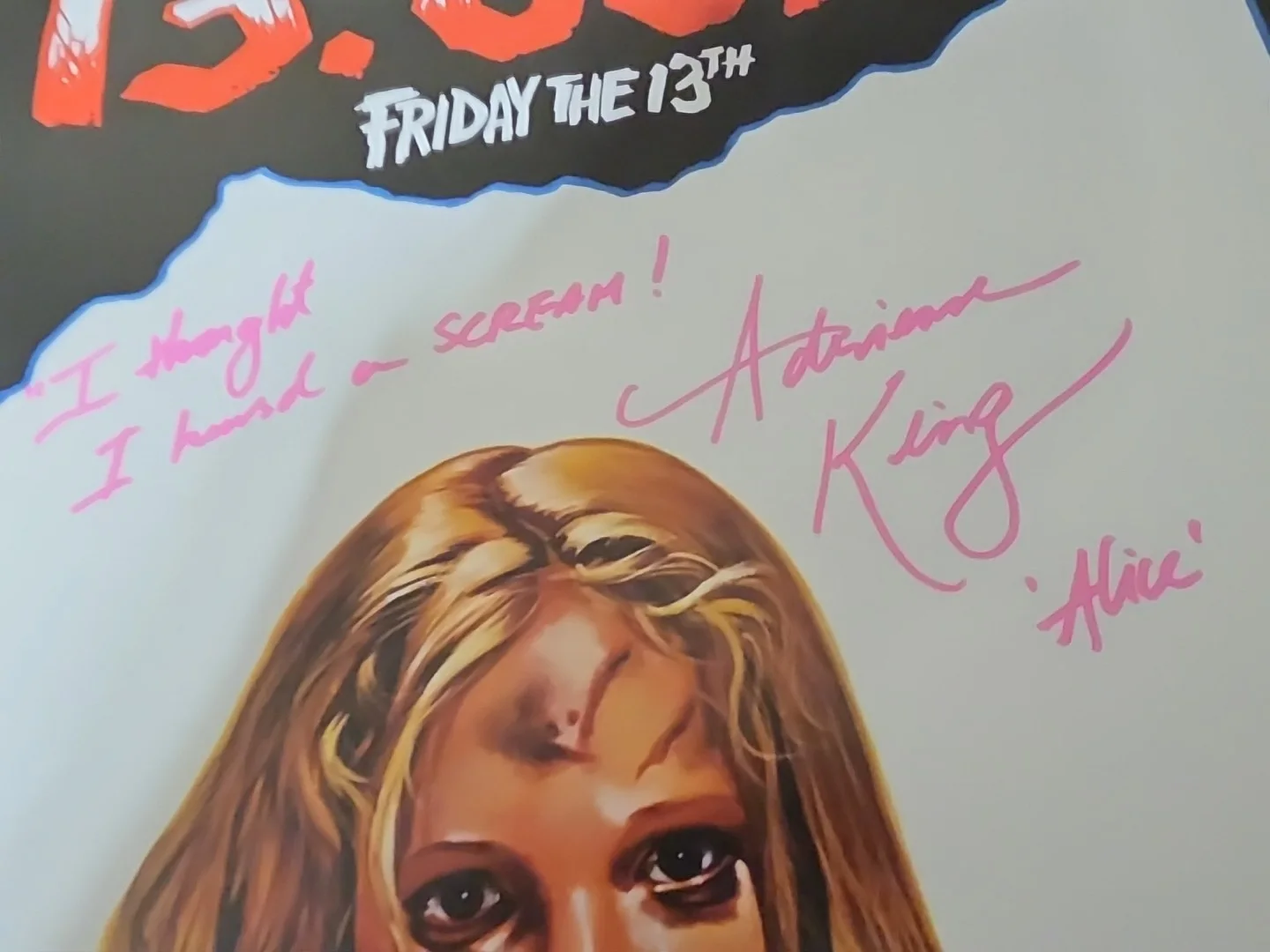 Amy Steel — Friday The 13th Part 2 Signed Turkish Horror Movie Poster Actress Amy Steel King, изображение 3