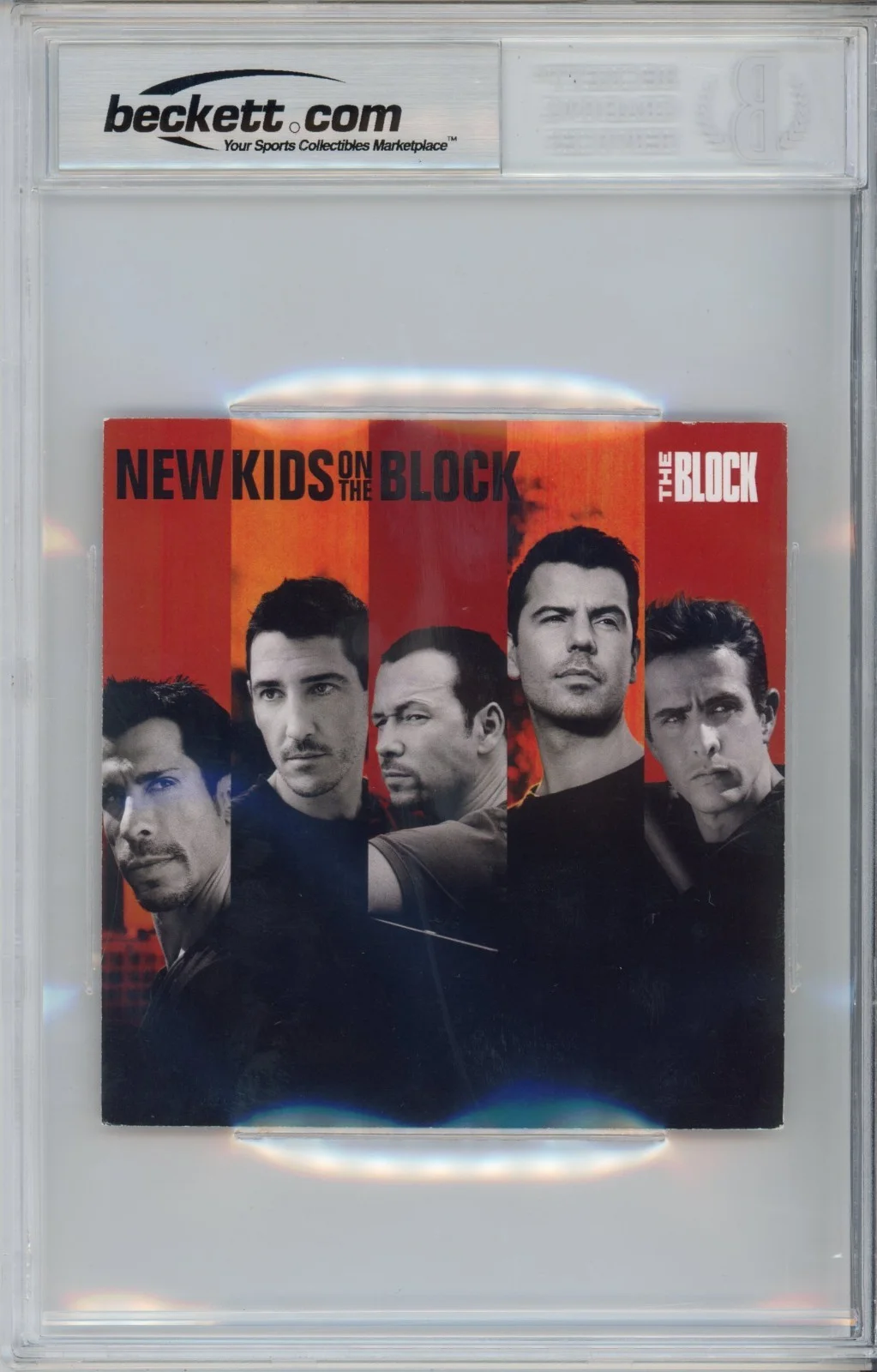 BAND SIGNED New Kids On The Block CD Album Art Card Photo Beckett BAS COA Auto, изображение 2