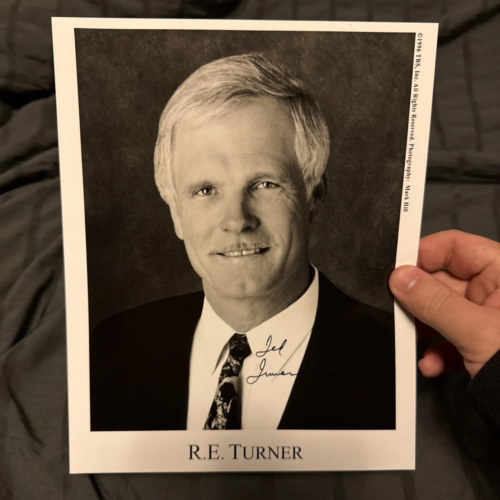 Ted Turner — Ted Turner Signed Autographed 8X10 Photo Business Magnate TNT TBS AOL, изображение 2