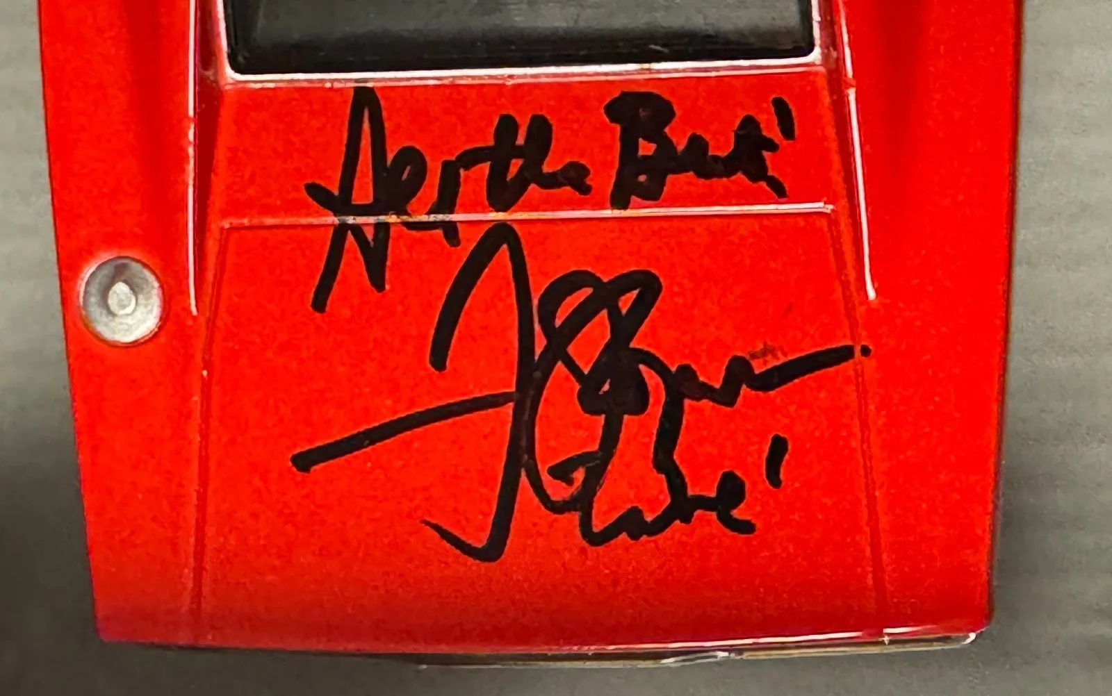 Tom Wopat, Ben Jones, Byron Cherry Coy Duke — Dukes of Hazzard signed 1969 Dodge Charger 1:25 Diecast Car - Wopat/Jones/Cherry, изображение 2