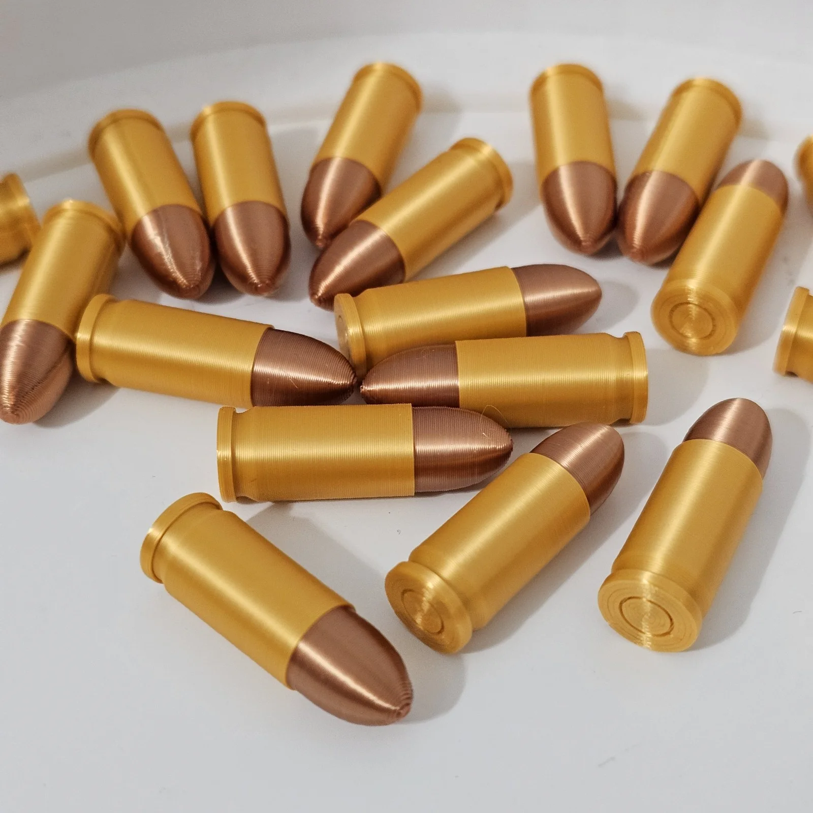 20 x 3D Printed Replica lifesize 9mm Bullets For Cosplay & Movie Props, image 2