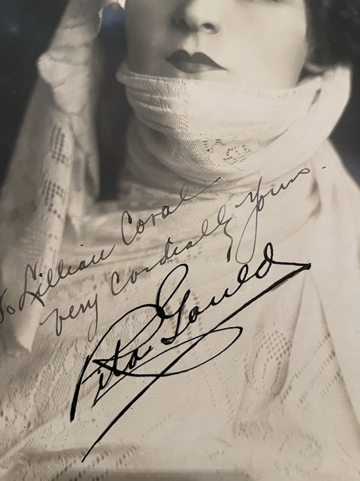 Rita Gould — Rare Hixon Studio Original Photo Of Actress Rita Gould-Autographed 1920s 14X11, image 2