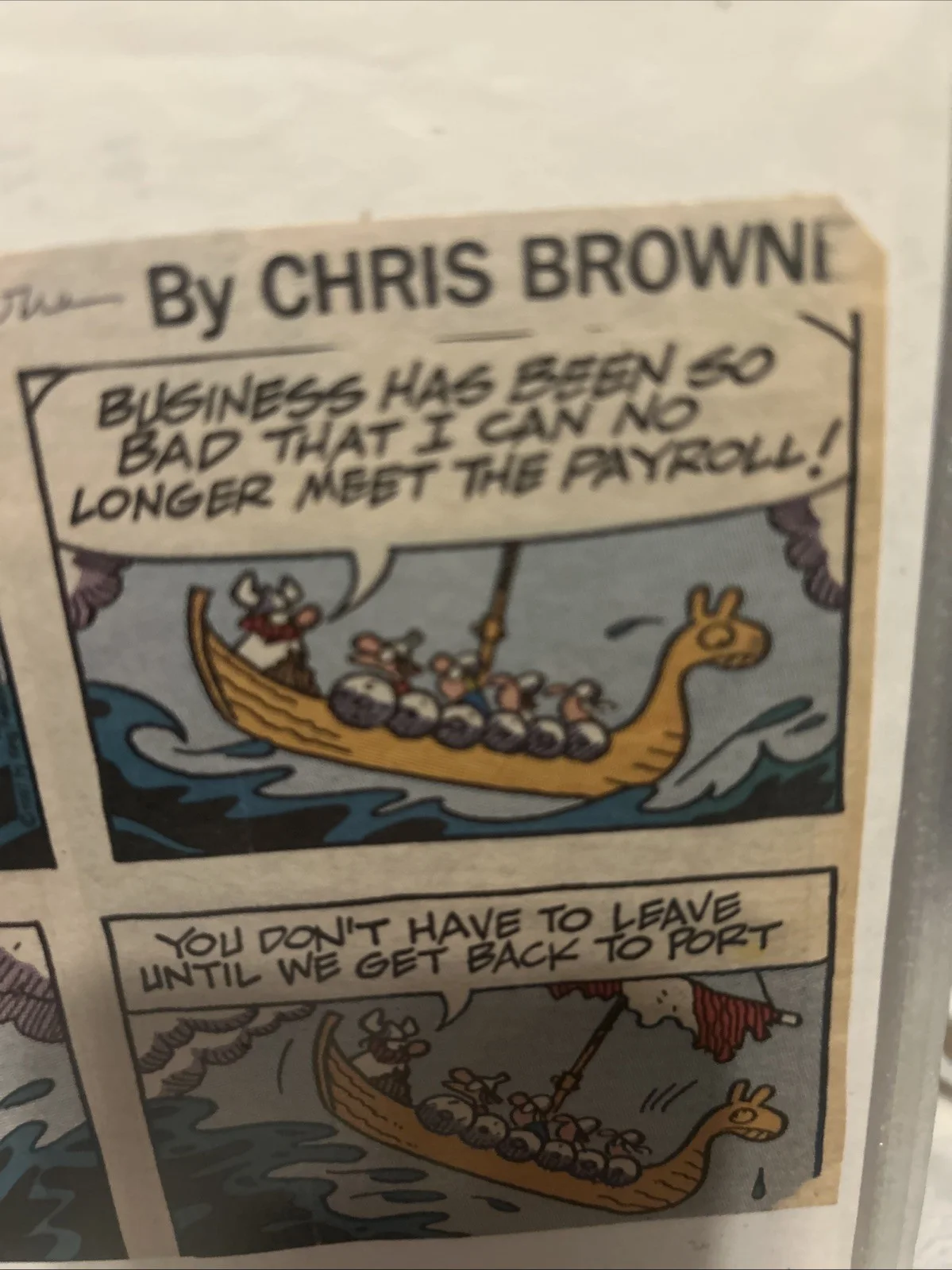 Chris Brown Animator — Chris Brown Animator Autographed 9”x4” Cartoon Hagar The Horrible, изображение 5