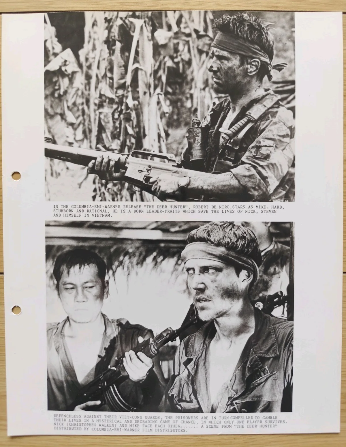 🎯 The Deer Hunter (1978) Partial Press Kit – Folder, Story, Credits &Stills, image 5