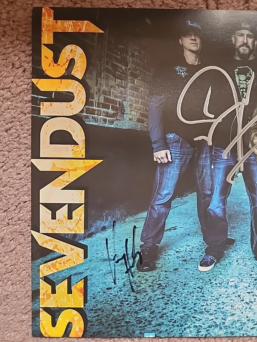 Sevendust Signed Autographed 8 X 10 Picture All Members Vintage Free Shipping, image 2