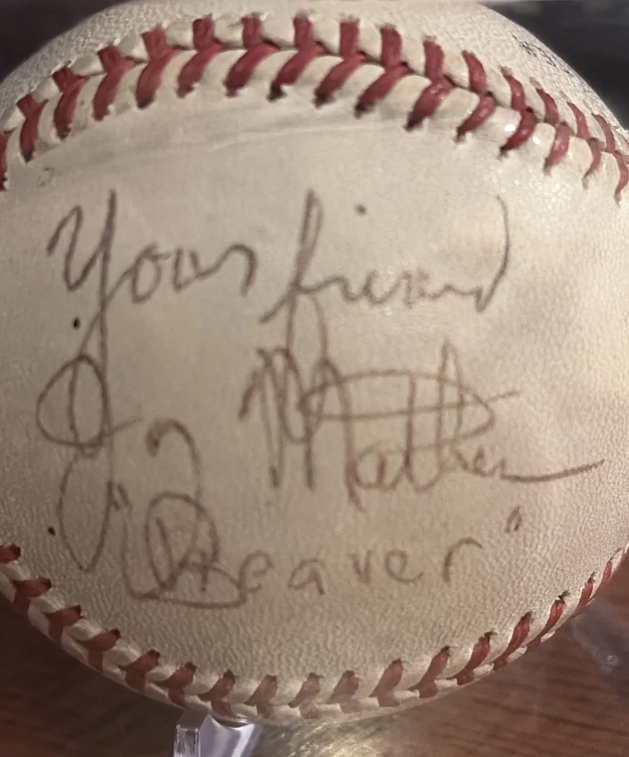 Jerry Mathers — Leave It To Beaver TV Series Jerry Mathers “Beaver”Signed Little League Baseball, изображение 2