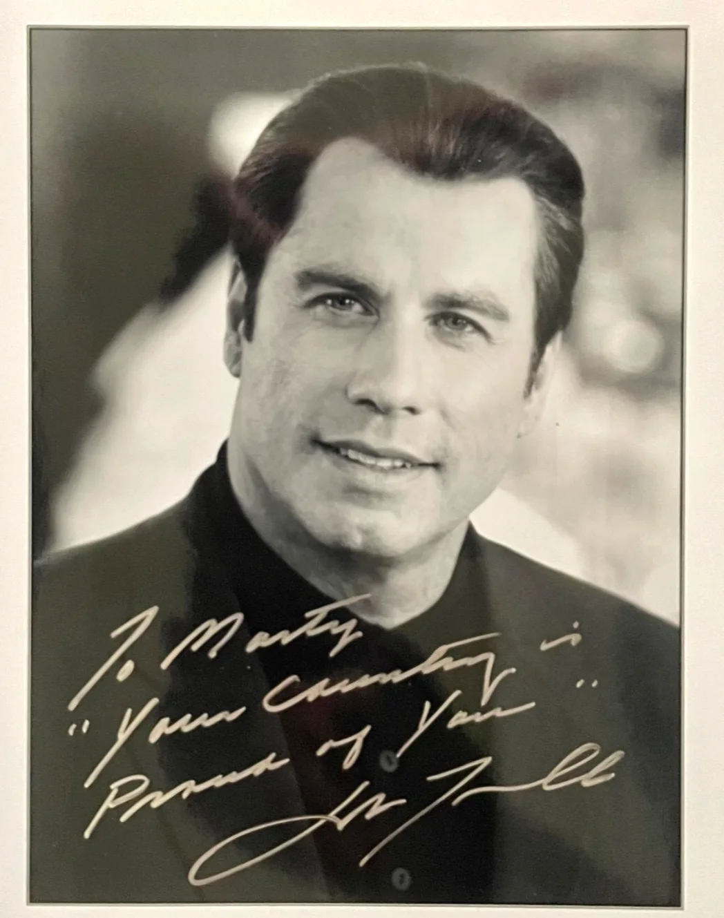 John Travolta Autographed 8x 10 Gloss width white border Photo with COA TM. LLC, image 2