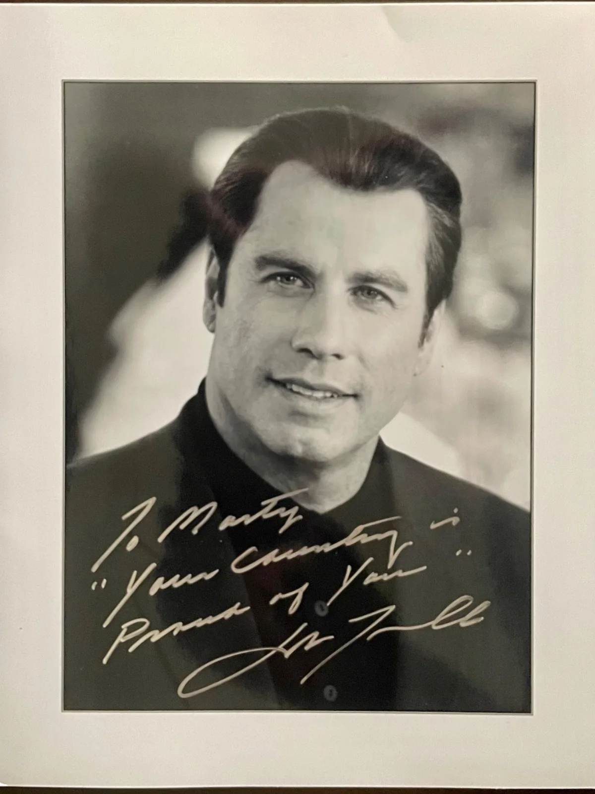 John Travolta Autographed 8x 10 Gloss width white border Photo with COA TM. LLC, image 4