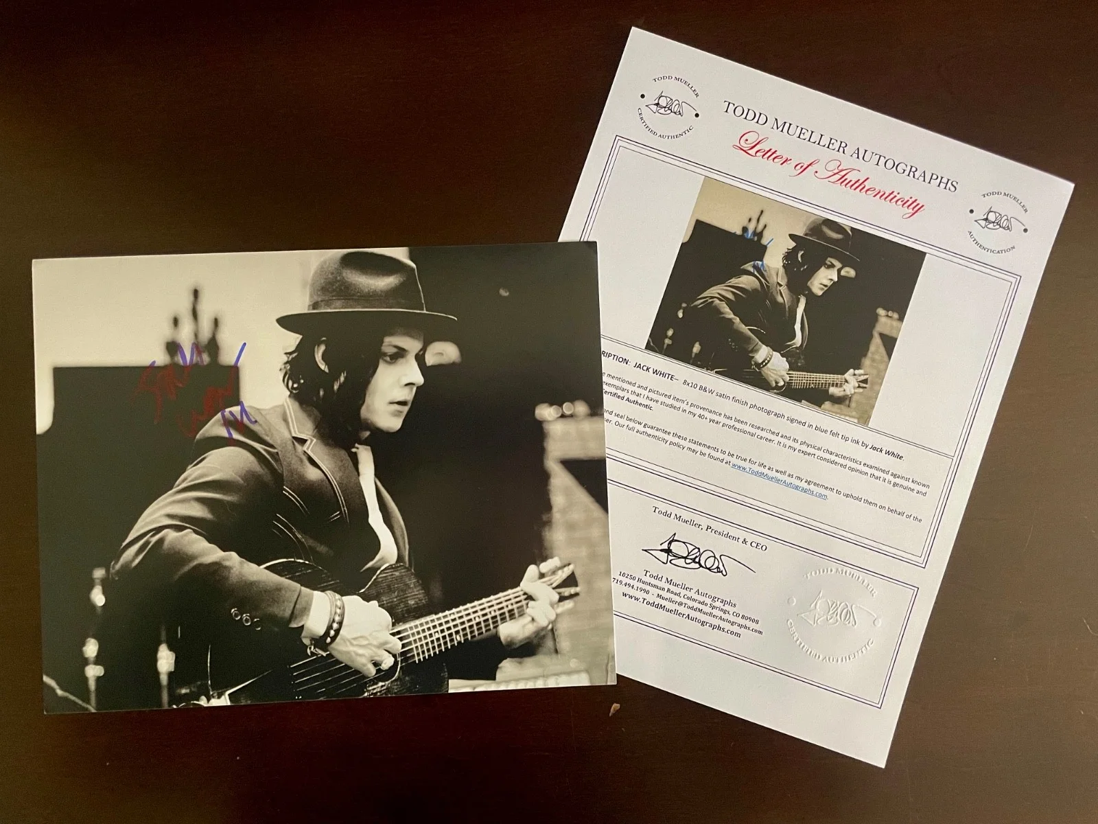 Jack White The White Stripes Hand Signed Autographed 8 x 10 Photo COA T.M C, изображение 2