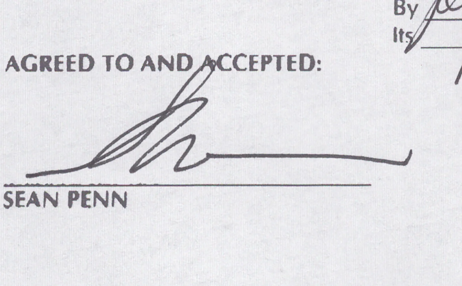 Sean Penn — SEAN PENN - CONTRACT SIGNED 08/27/1999, изображение 3