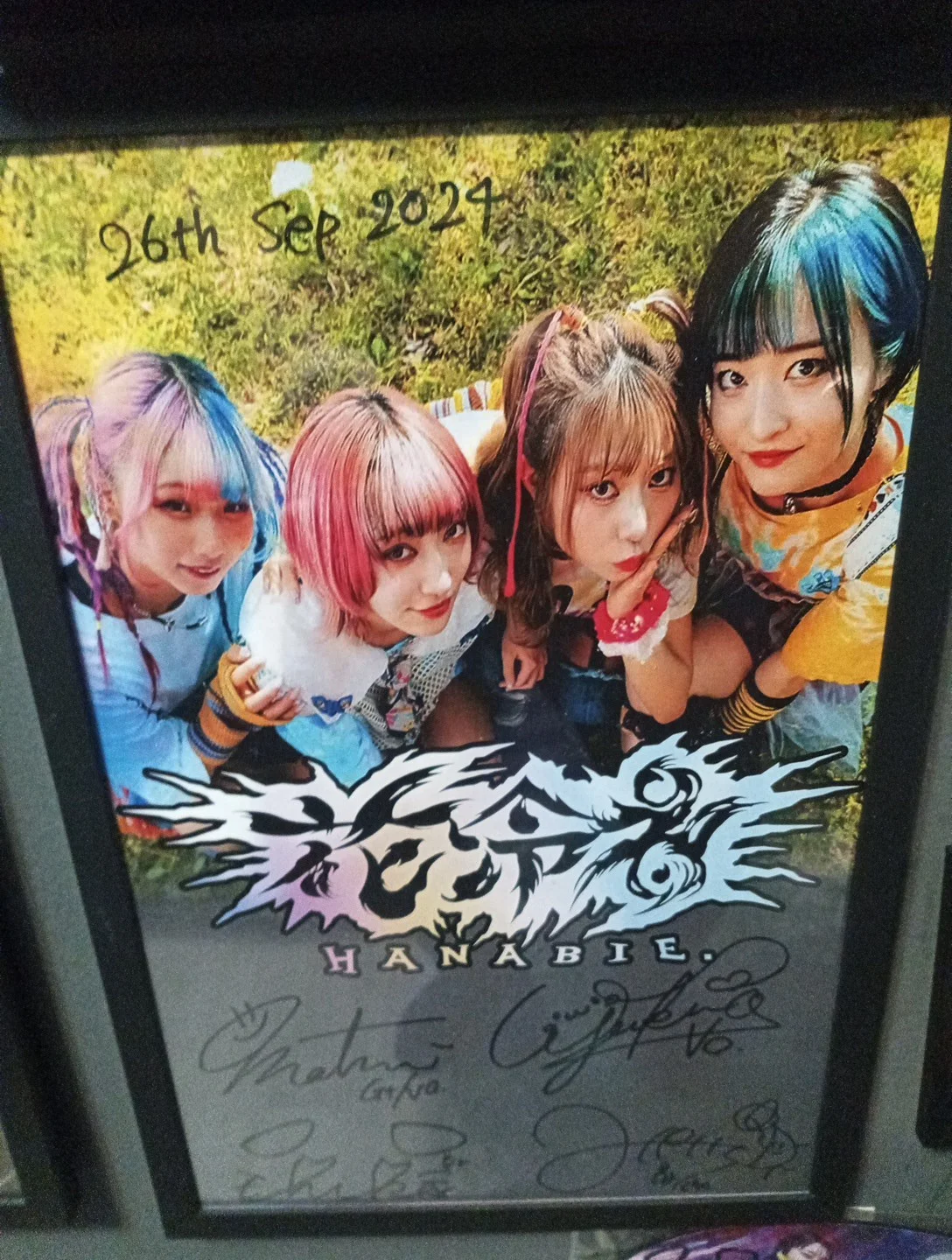 Hanabie 2024 VIP Poster Hand Signed By Band, image 2