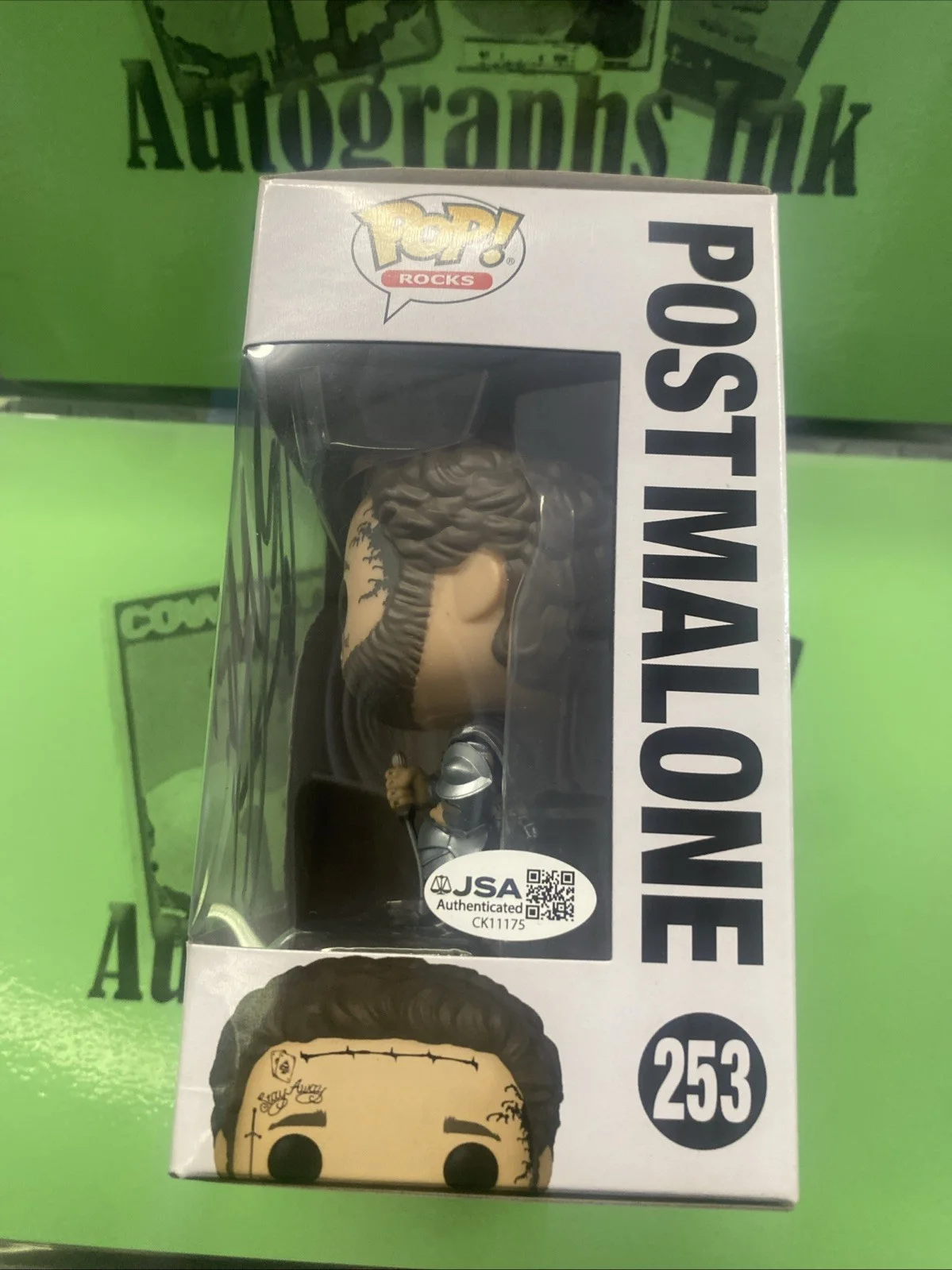 Post Malone Autographed Funko Pop Rocks #253 Music Rare JSA Authenticated FC, изображение 4