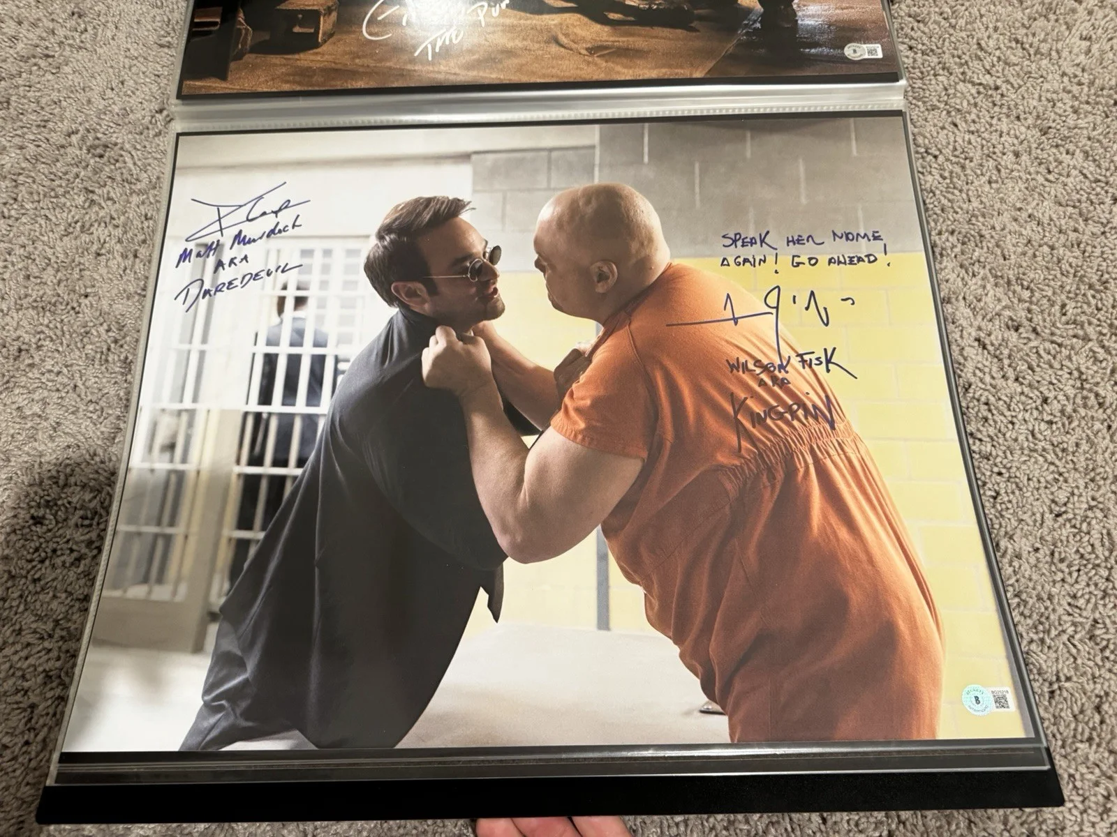 Vincent D’onofrio & Charlie Cox — Charlie Cox & Vincent D’onofrio Signed 16x20 Daredevil Photo Beckett COA Quote!