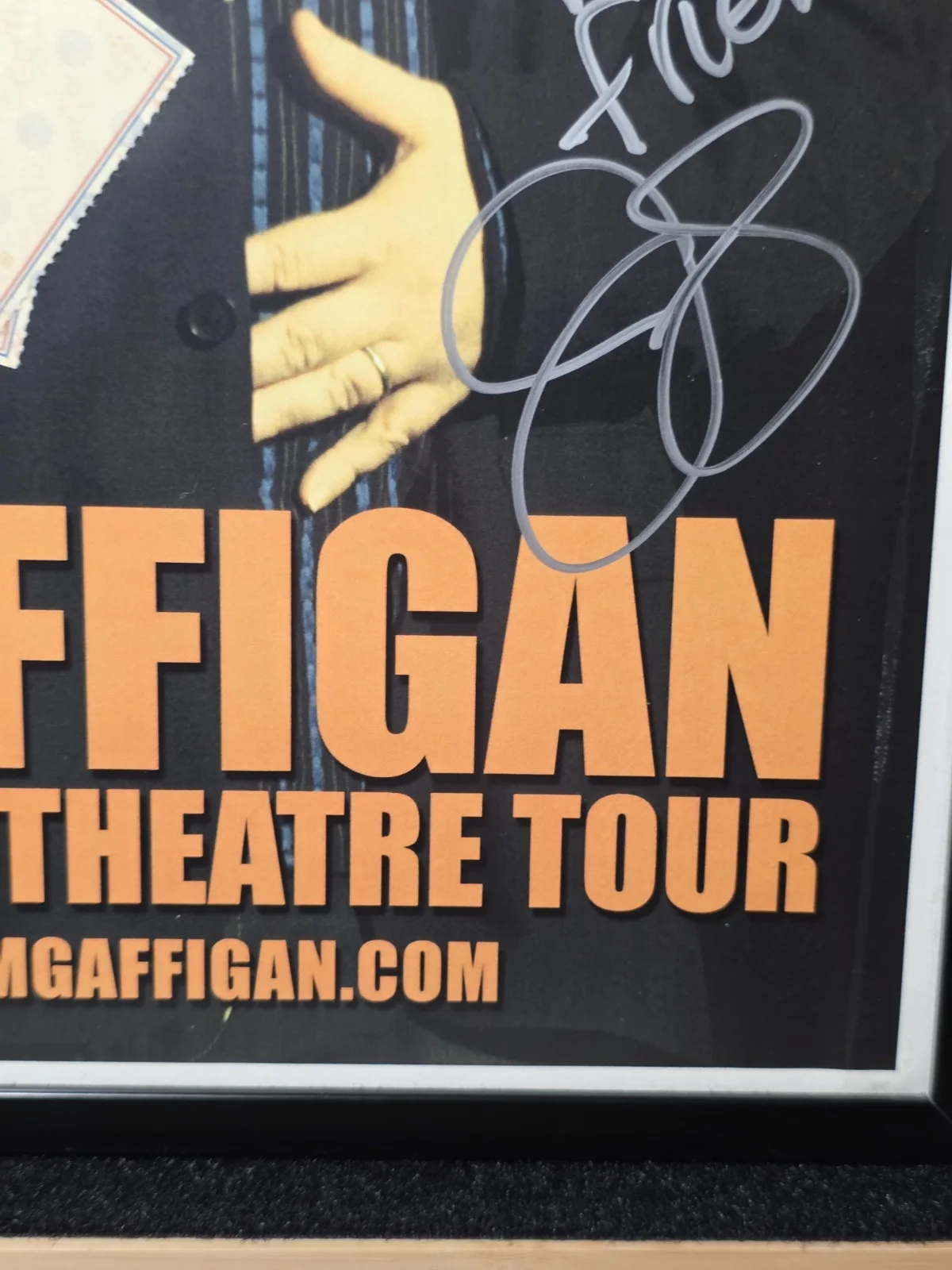 Signed Jim Gaffigan National Theatre Tour Poster –Autographed Comedy Memorabilia, изображение 2