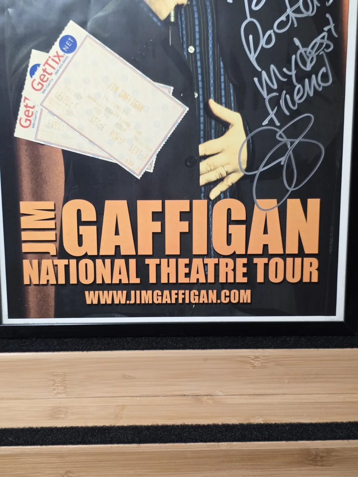 Signed Jim Gaffigan National Theatre Tour Poster –Autographed Comedy Memorabilia, изображение 3