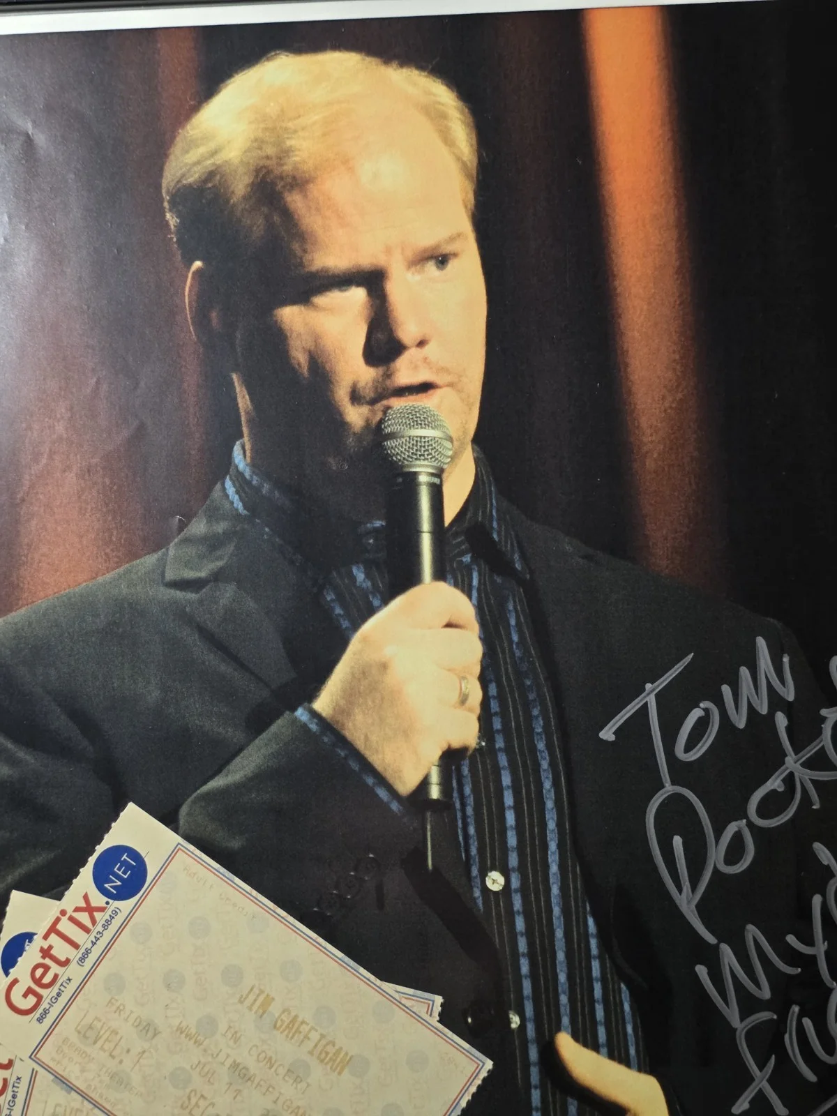 Signed Jim Gaffigan National Theatre Tour Poster –Autographed Comedy Memorabilia, изображение 5