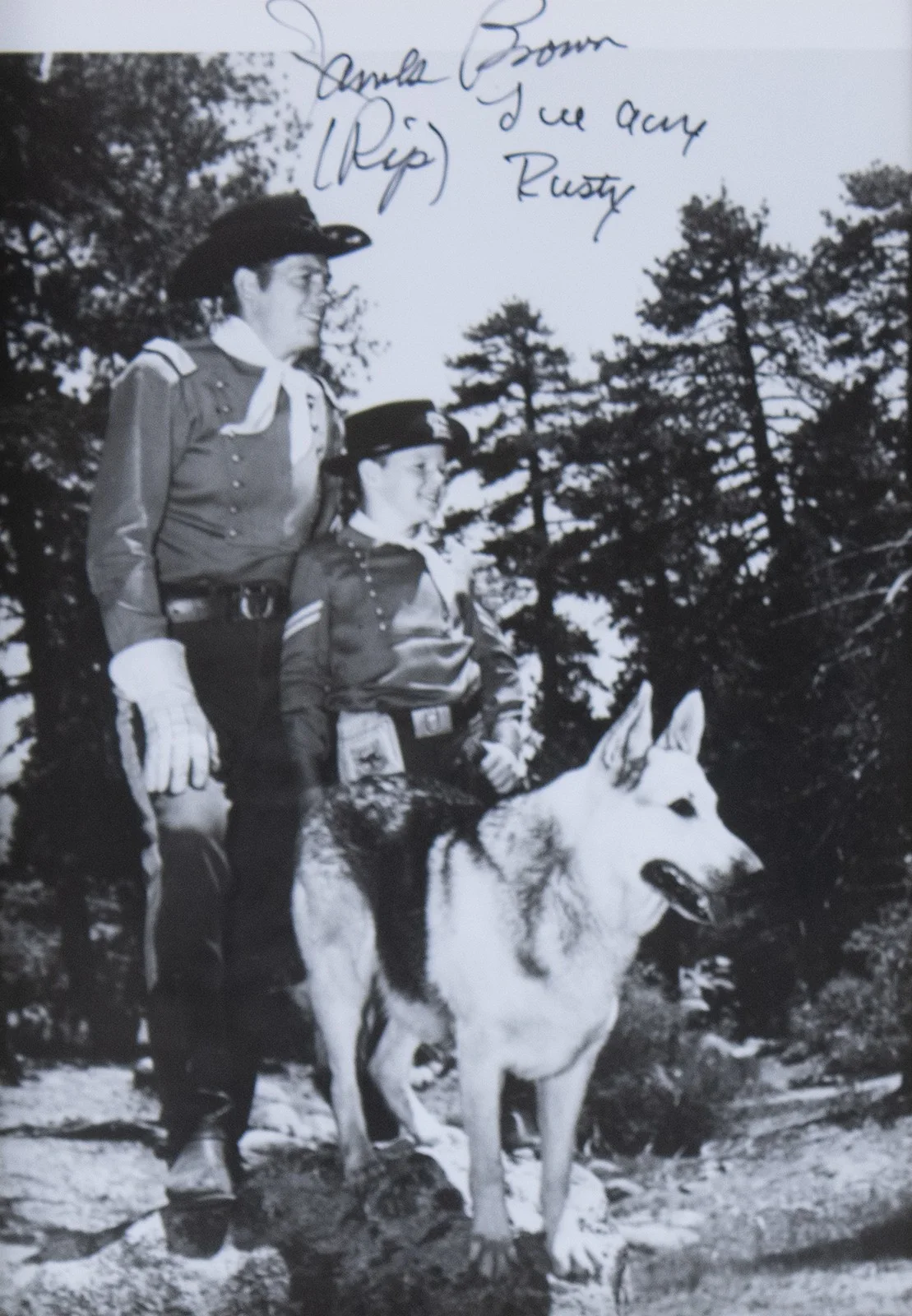 Lee Aaker, James L. Brown — THE ADVENTURES OF RIN TIN TIN TV CAST - AUTOGRAPHED SIGNED PHOTOGRAPH, image 2