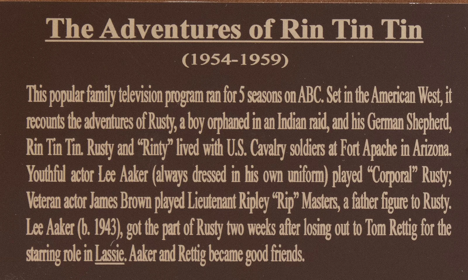 Lee Aaker, James L. Brown — THE ADVENTURES OF RIN TIN TIN TV CAST - AUTOGRAPHED SIGNED PHOTOGRAPH, image 4