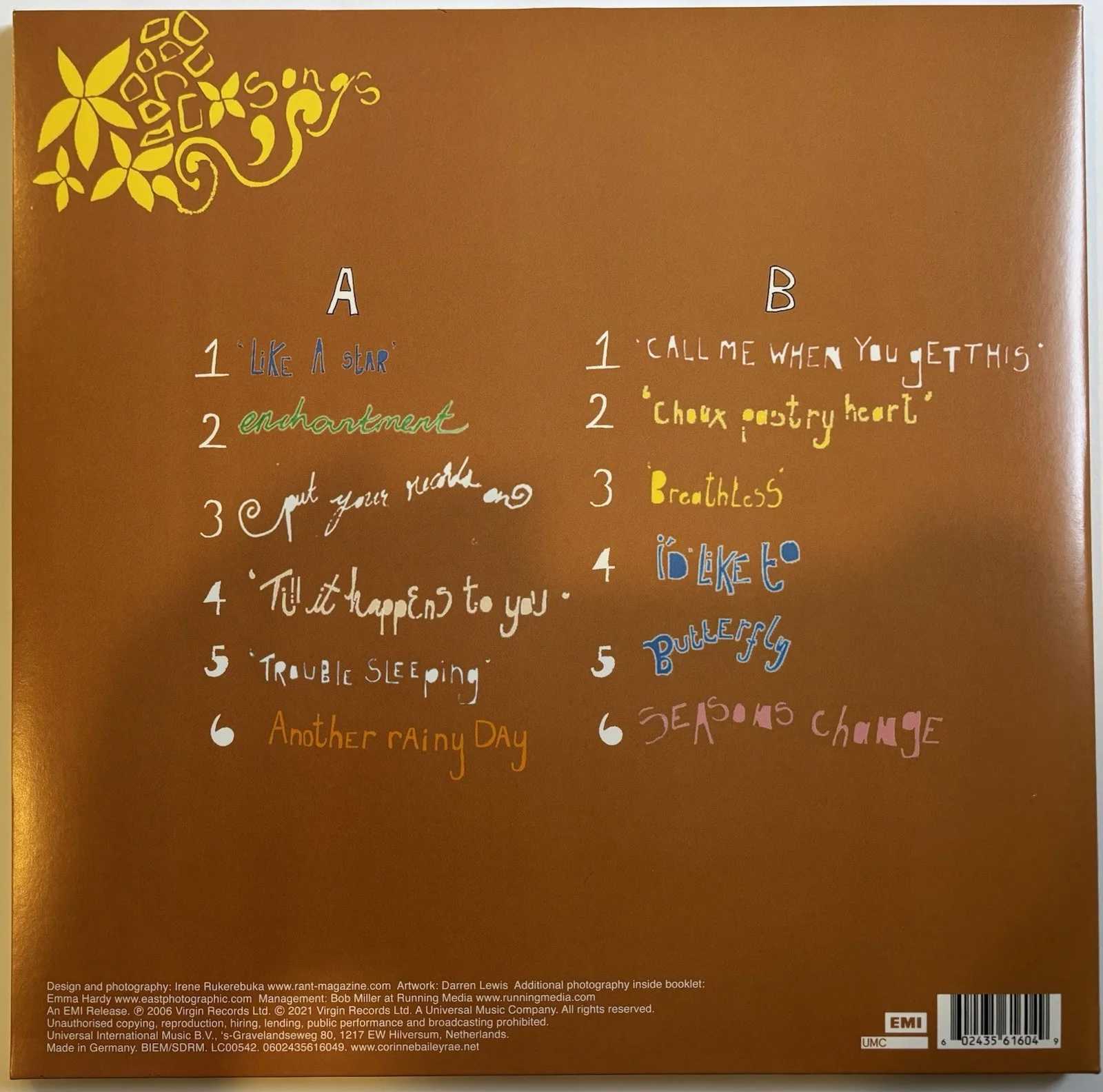 Corinne Bailey Rae Autographed/Signed Self-Titled Vinyl Album Exact Proof!, image 2