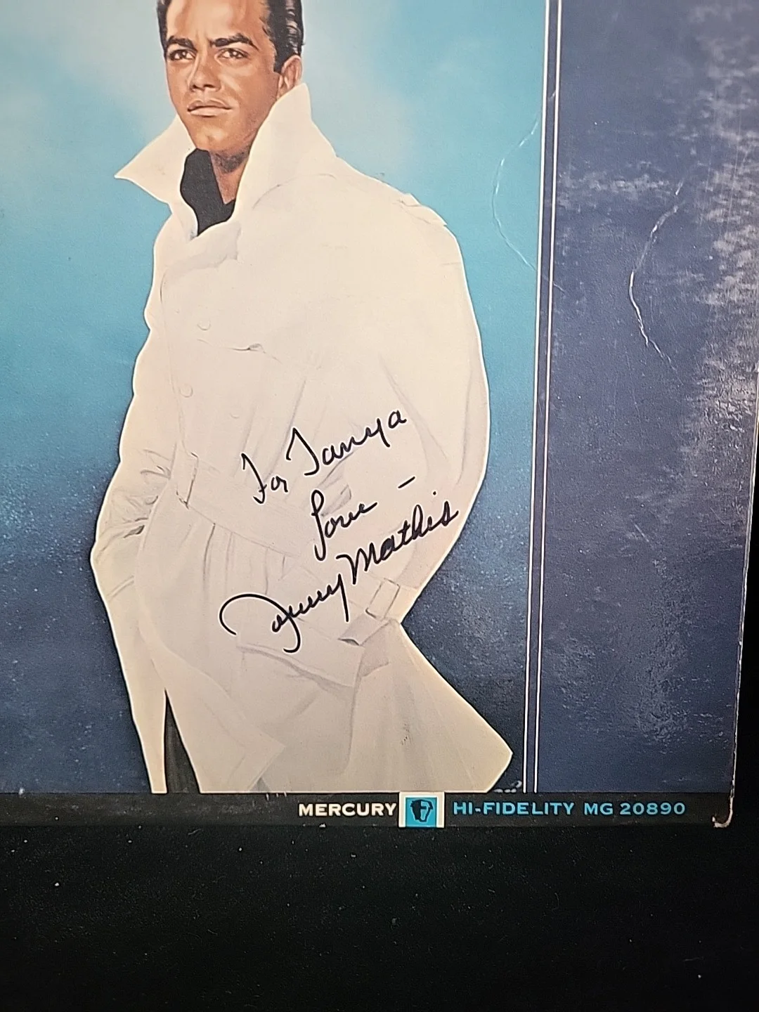 Johnny Mathis Signed Vinyl Album Tender Is The Night Cover Case Only, изображение 2