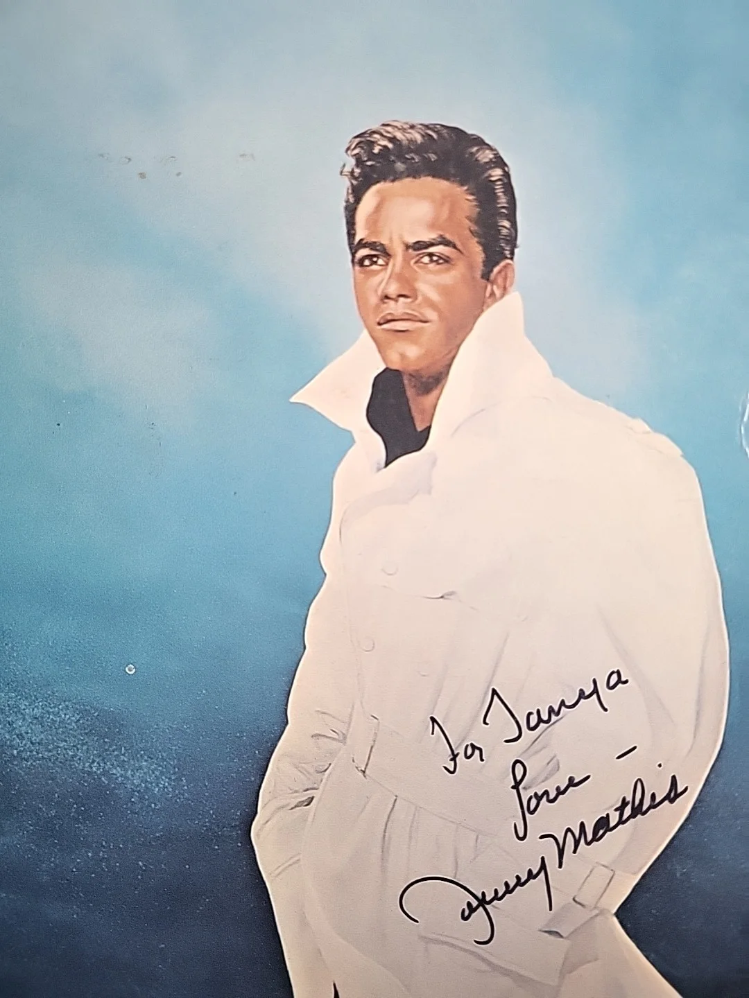 Johnny Mathis Signed Vinyl Album Tender Is The Night Cover Case Only, изображение 3