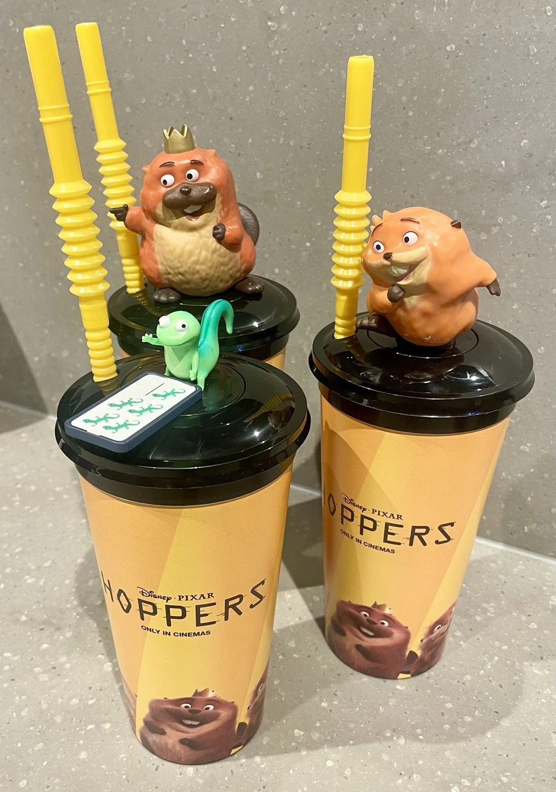 Set of 3 Disney Pixar Hoppers UK Cinema Cups Toppers & Straws Limited Edition, изображение 2