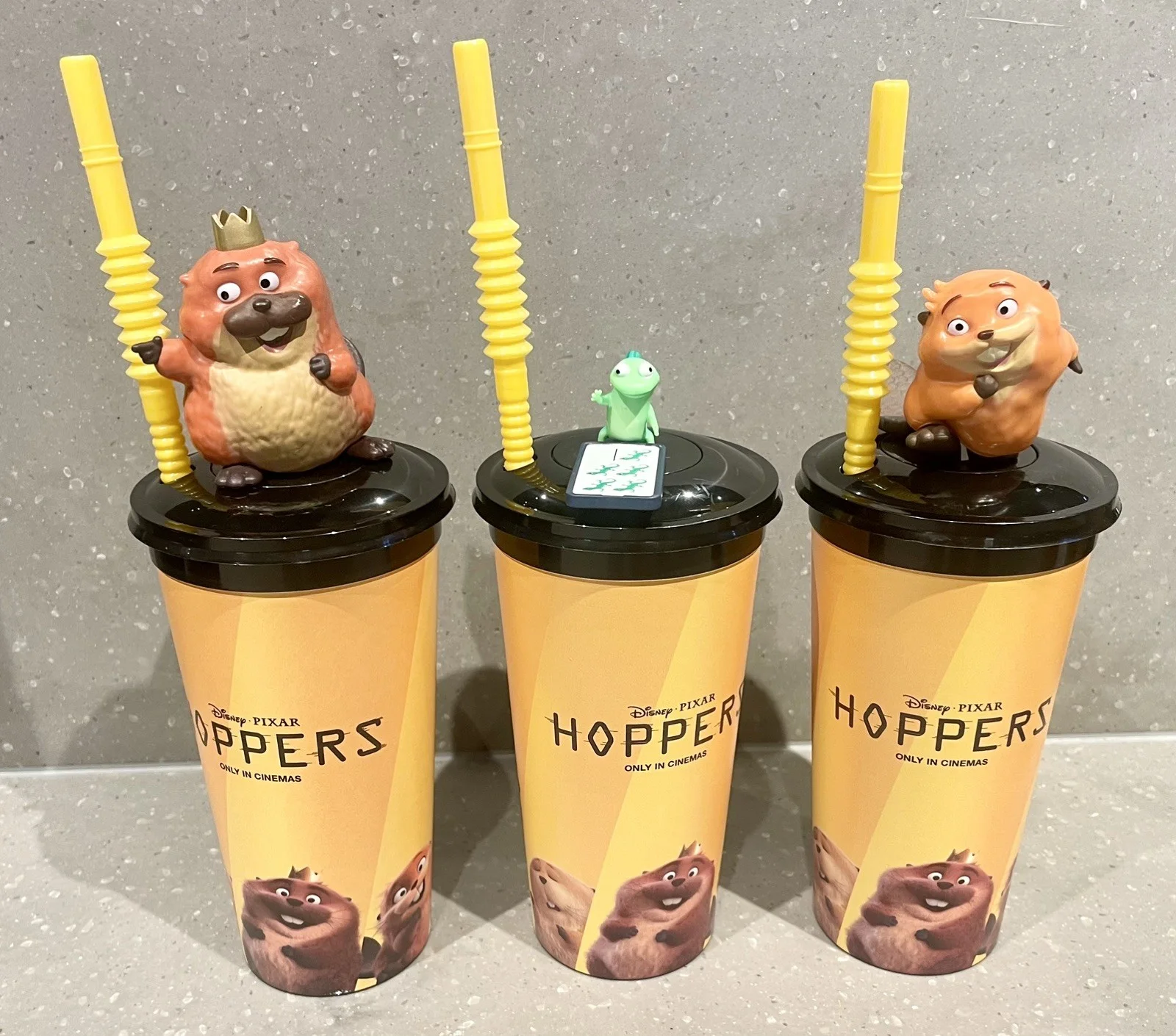 Set of 3 Disney Pixar Hoppers UK Cinema Cups Toppers & Straws Limited Edition, изображение 4
