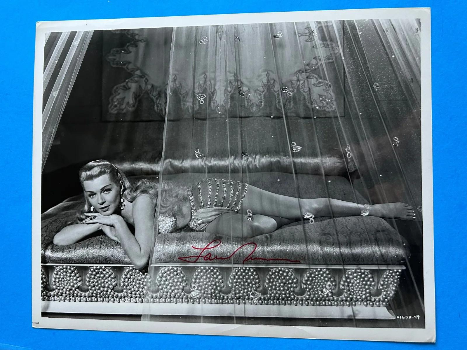 Lana Turner — Lana Turner Hand Autographed Signed Vintage 1955 Photograph Movie The Prodigal"