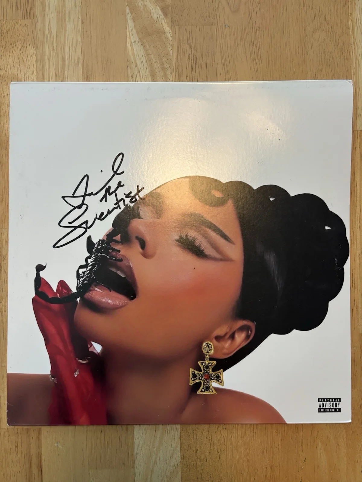 Mariah the Scientist Autographed “To Be Eaten Alive” Vinyl Record JSA COA, изображение 2