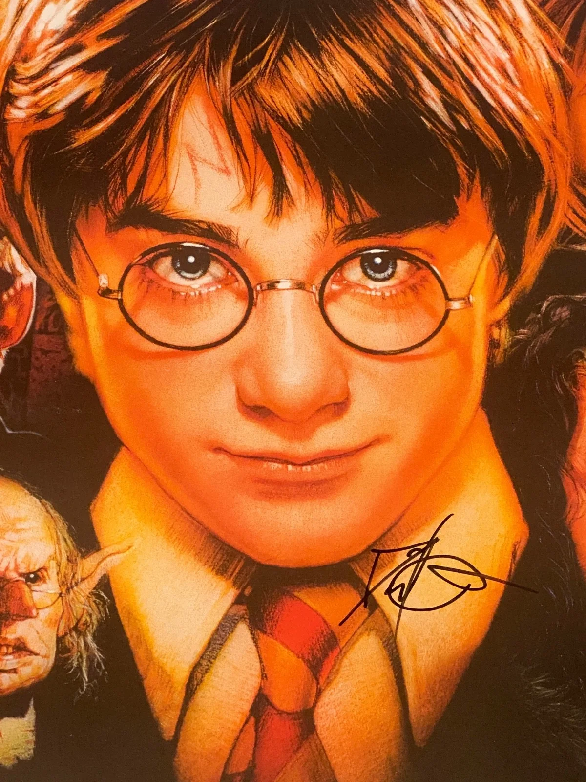 Daniel Radcliffe — DANIEL RADCLIFFE SIGNED HARRY POTTER SORCERER'S STONE 24x36 MOVIE POSTER ACOA, image 2