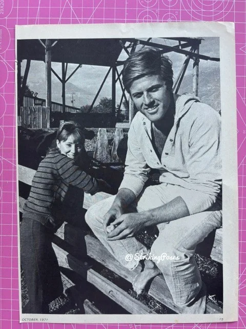 Vintage Magazine CLIPPING ROBERT REDFORD 8x10 1970s film star actor 3/6, изображение 2