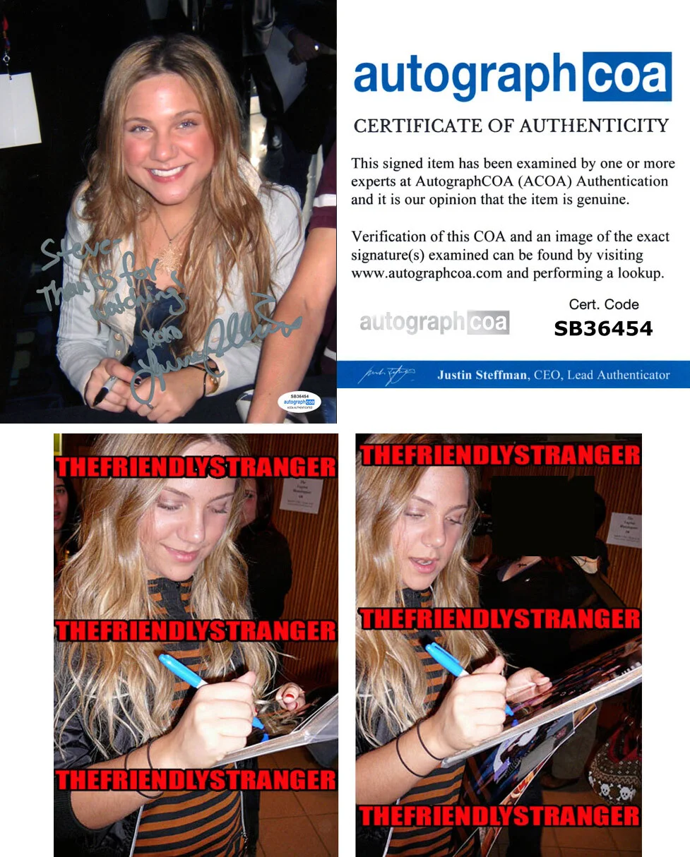 LAUREN COLLINS — Lauren Collins signed 8x10 Photo Paige DEGRASSI Rare Inscription Graph ACOA COA
