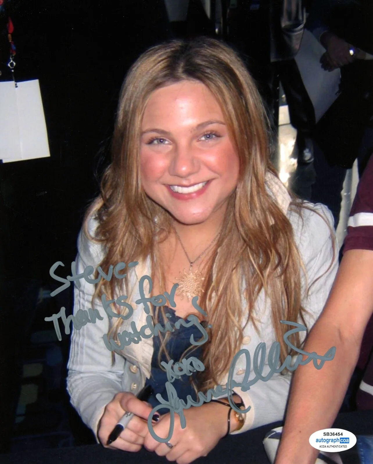 LAUREN COLLINS — Lauren Collins signed 8x10 Photo Paige DEGRASSI Rare Inscription Graph ACOA COA, изображение 3