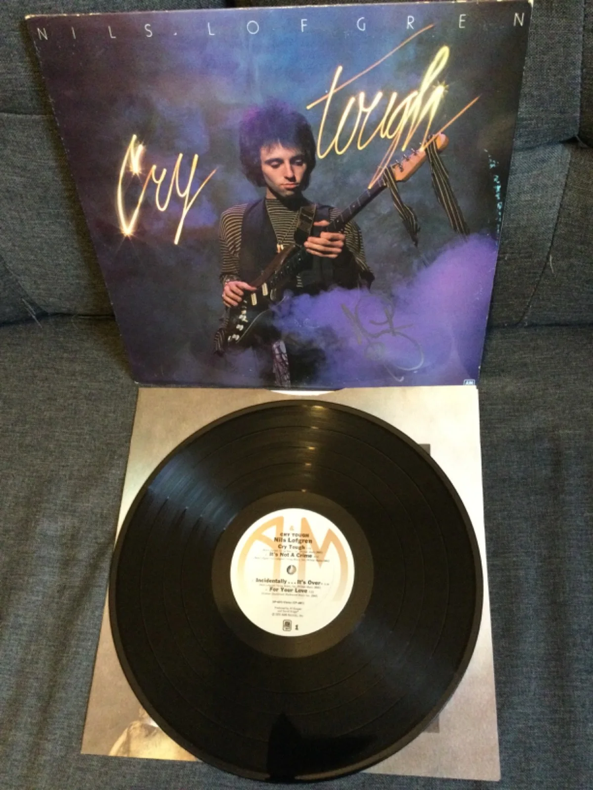 NILS LOFGREN Signed CRY TOUGH ALBUM Bruce Springsteen Guitarist, изображение 3