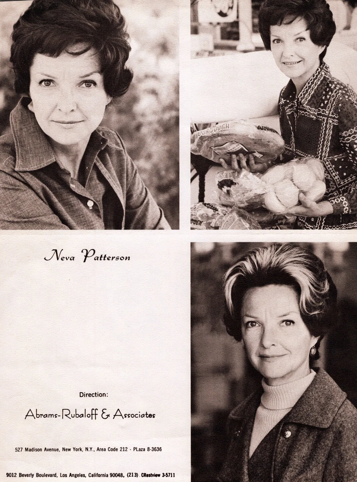 NEVA PATTERSON 1920-2010 ACTRESS 1950's Hand Signed AUTOGRAPHED HEAD SHOT, изображение 2