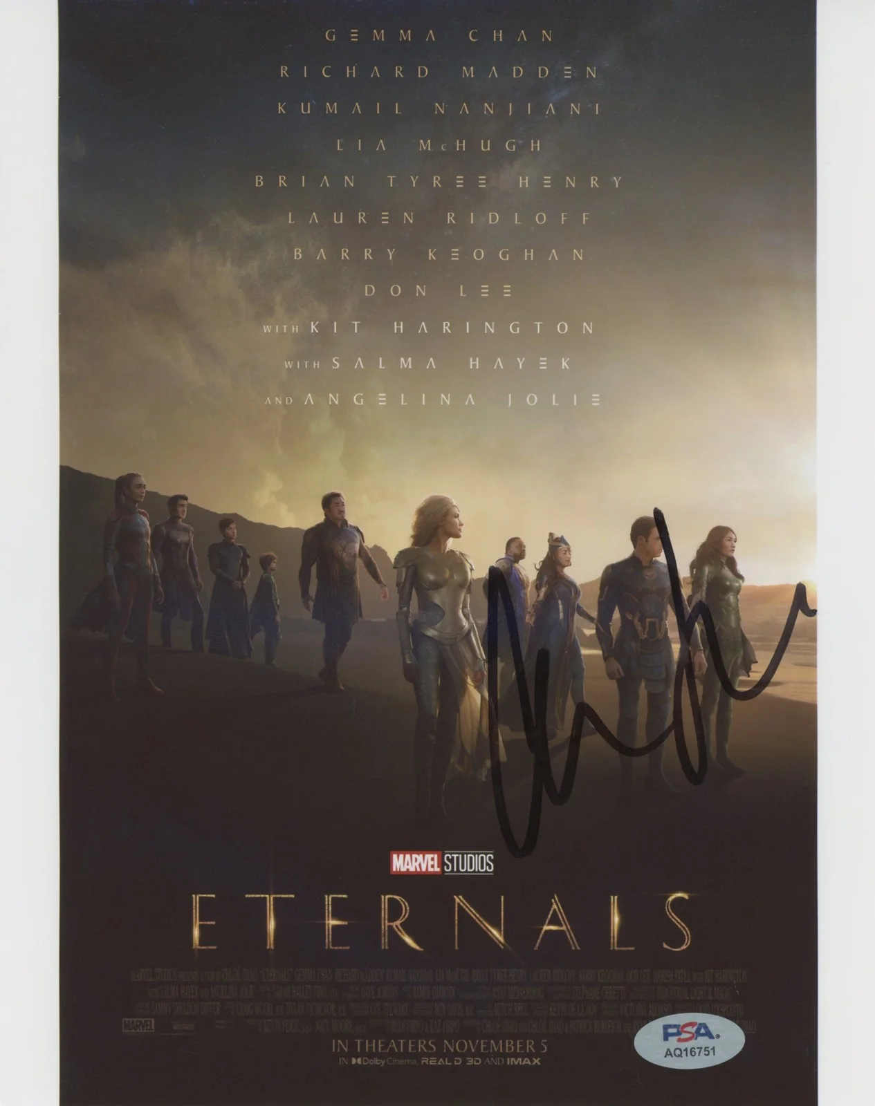 Chloe Zhao — Chloe Zhao Marvel Eternals Authentic Signed 8x10 Photo PSA/DNA #AQ16751