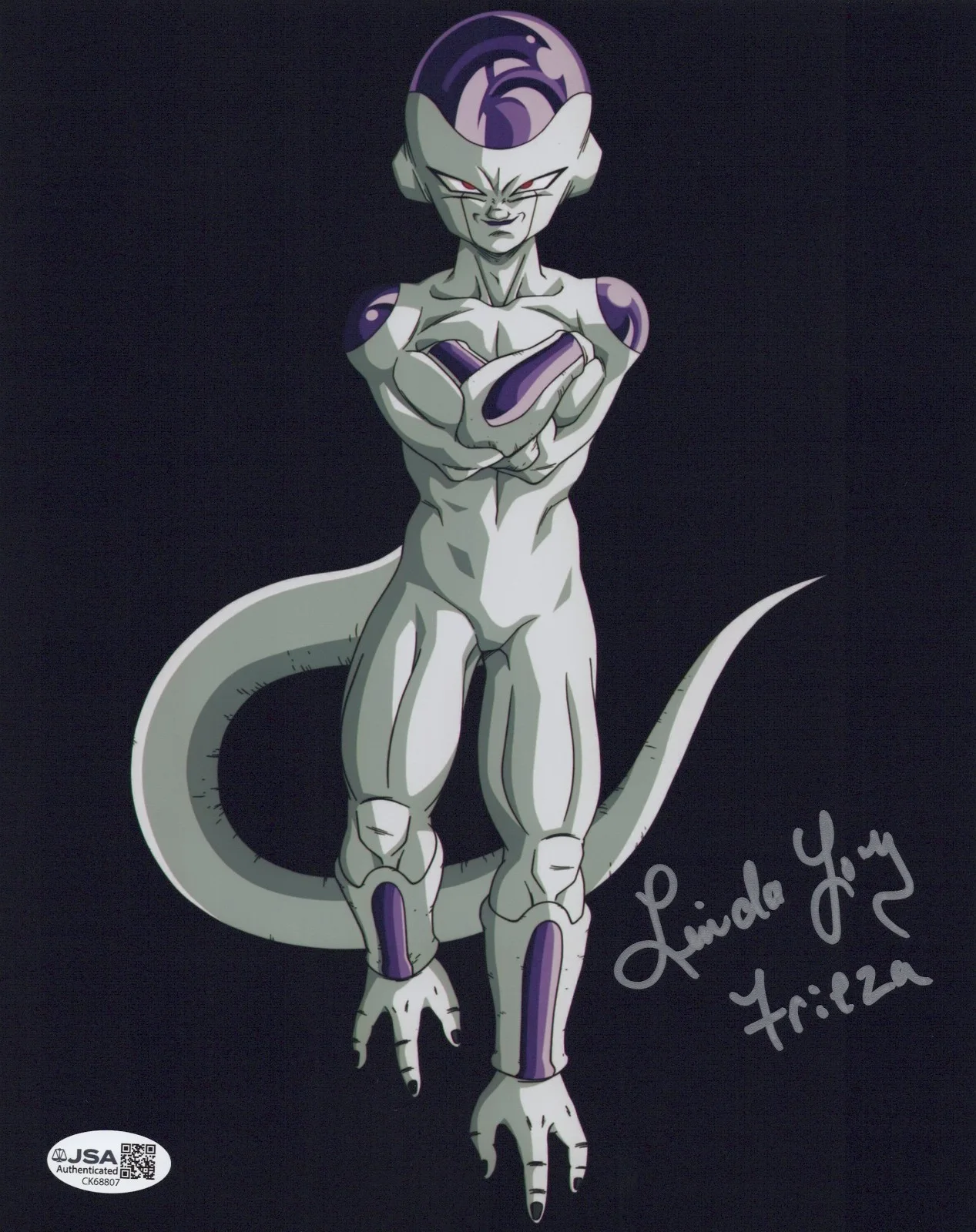 Linda Young — Dragon Ball Z- Linda Young, Frieza signed 8x10 photo JSA COA