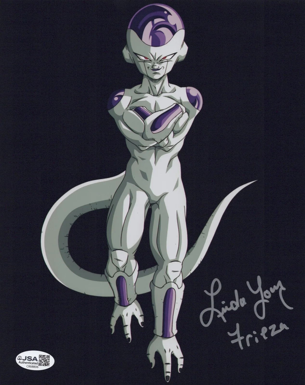 Linda Young — Dragon Ball Z- Linda Young, Frieza signed 8x10 photo JSA COA