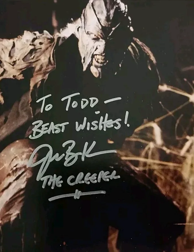 Jonathan Breck — Jonathan Breck signed 8x10 photo Jeepers Creepers Creeper personalized autograph, изображение 2