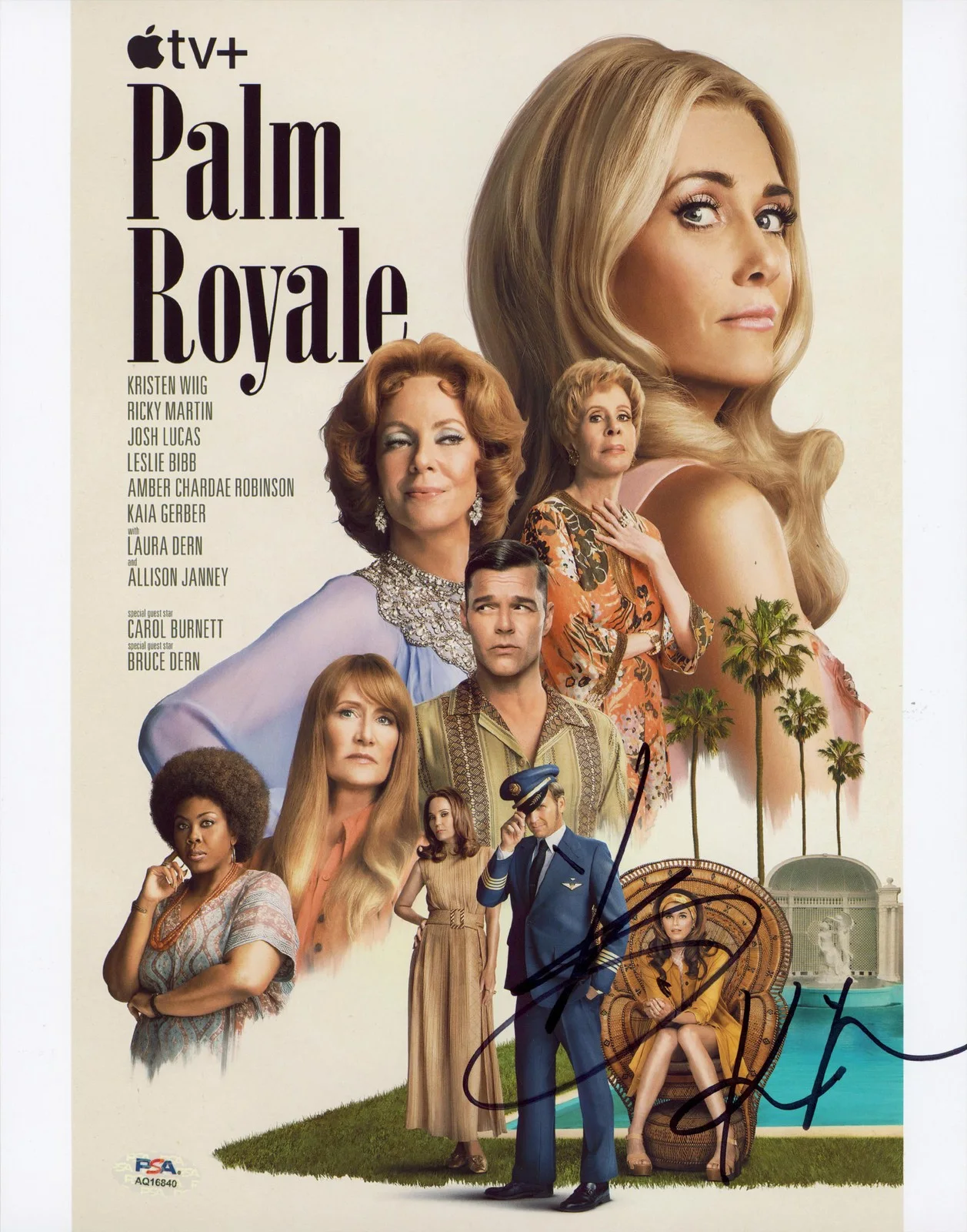 Kaia Gerber & Kristen Wiig — Kaia Gerber & Kristen Wiig Palm Royale Authentic Signed 11x14 Photo PSA #AQ16840