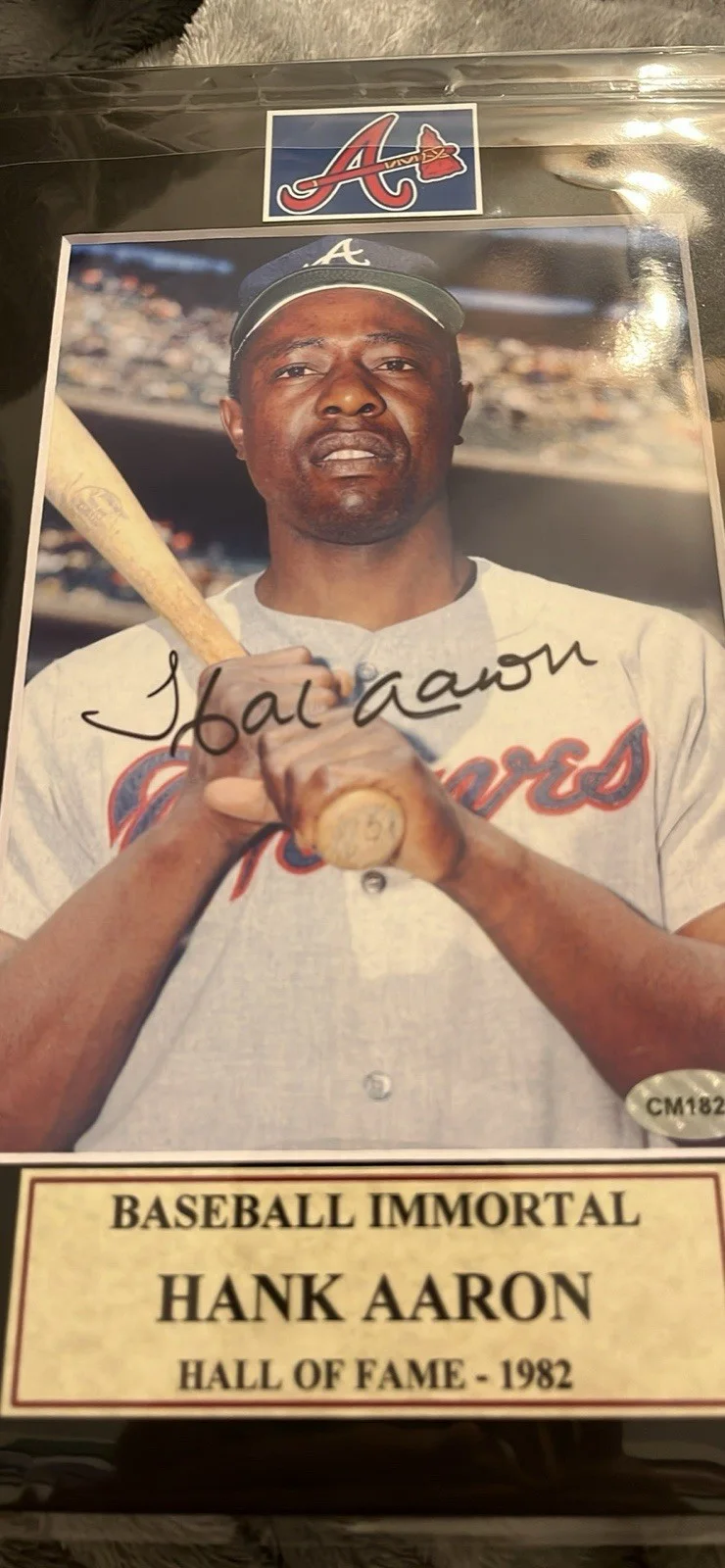 Hank Aaron Autographed 8x10. Comes W/ COA, image 3