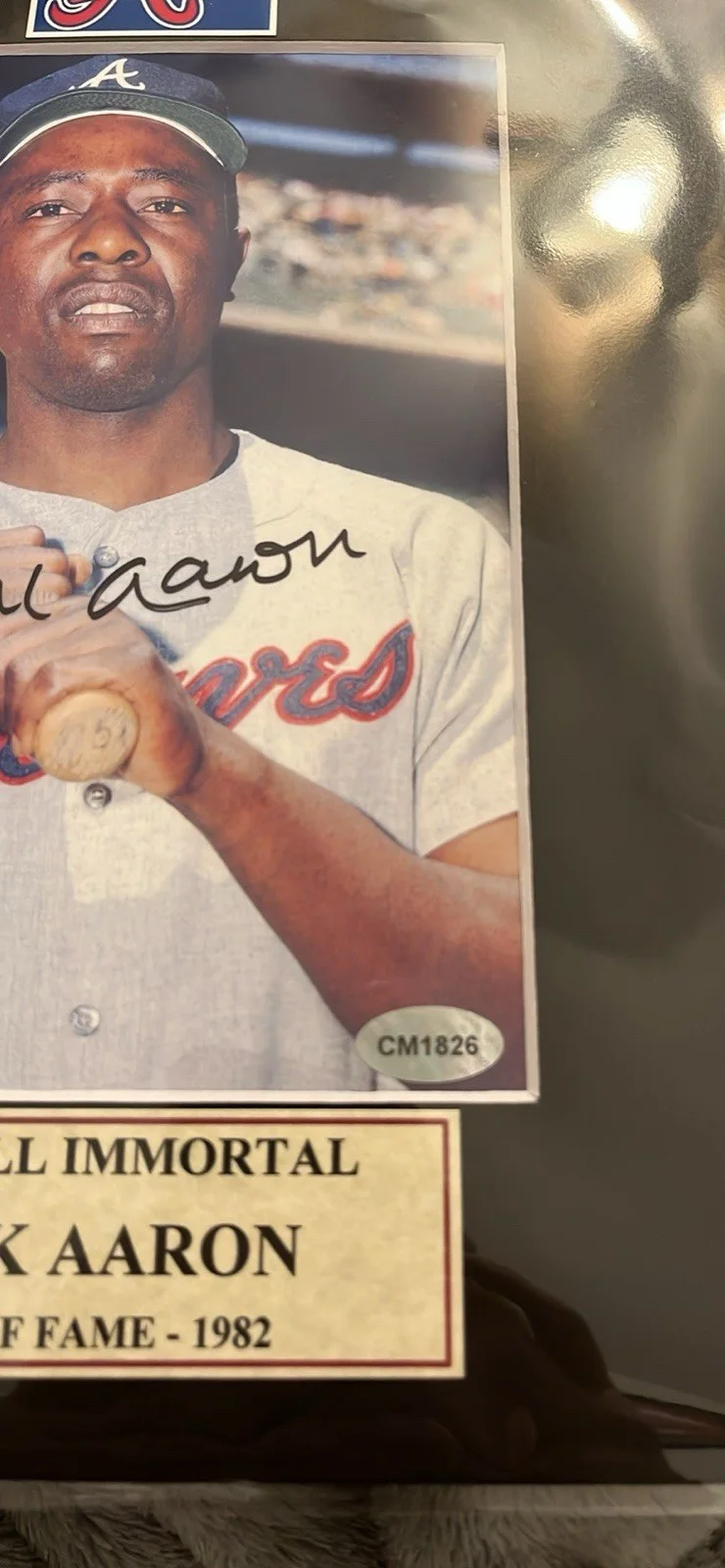 Hank Aaron Autographed 8x10. Comes W/ COA, image 4
