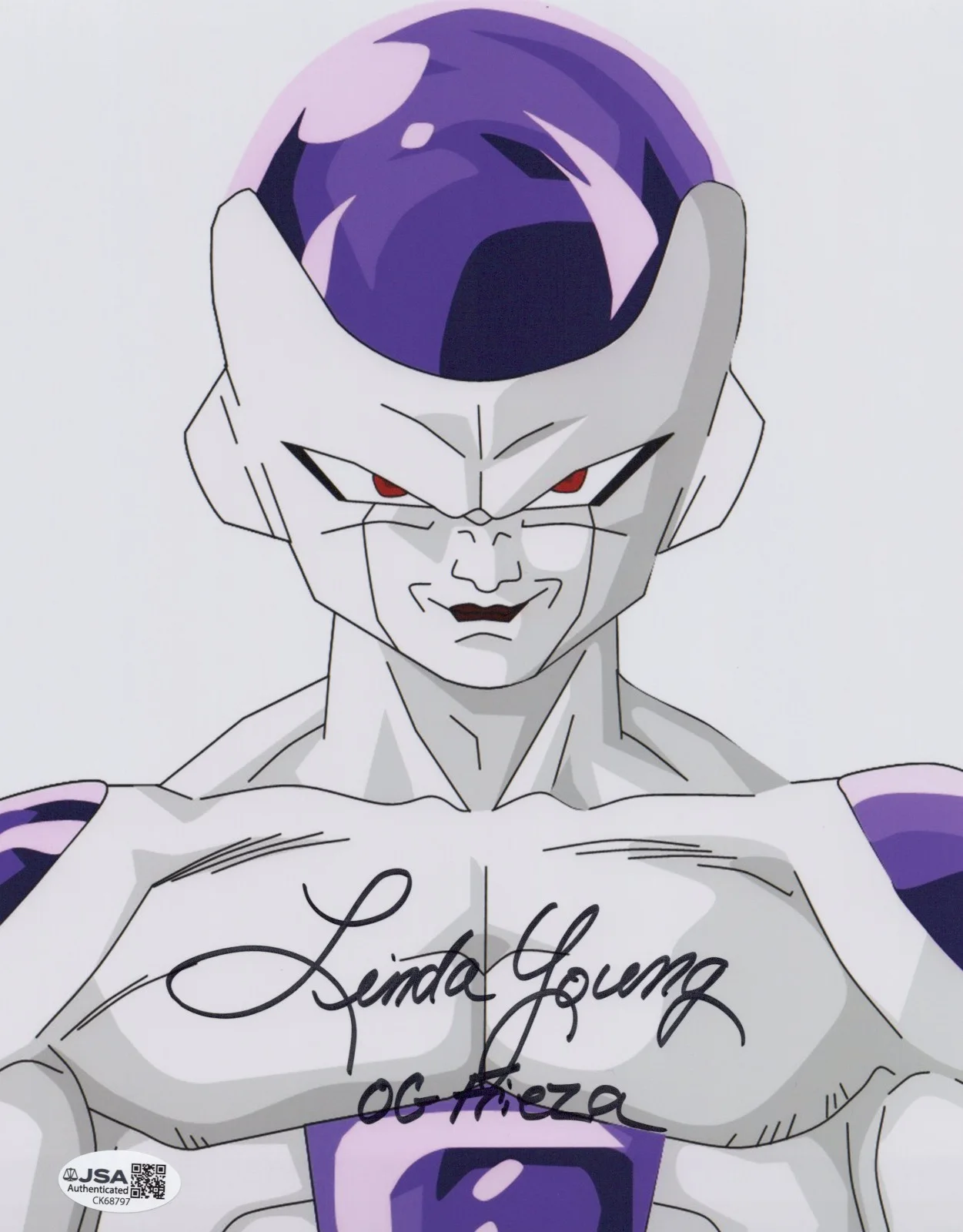 Linda Young — Dragon Ball Z- Linda Young, Frieza signed 8x10 photo JSA COA