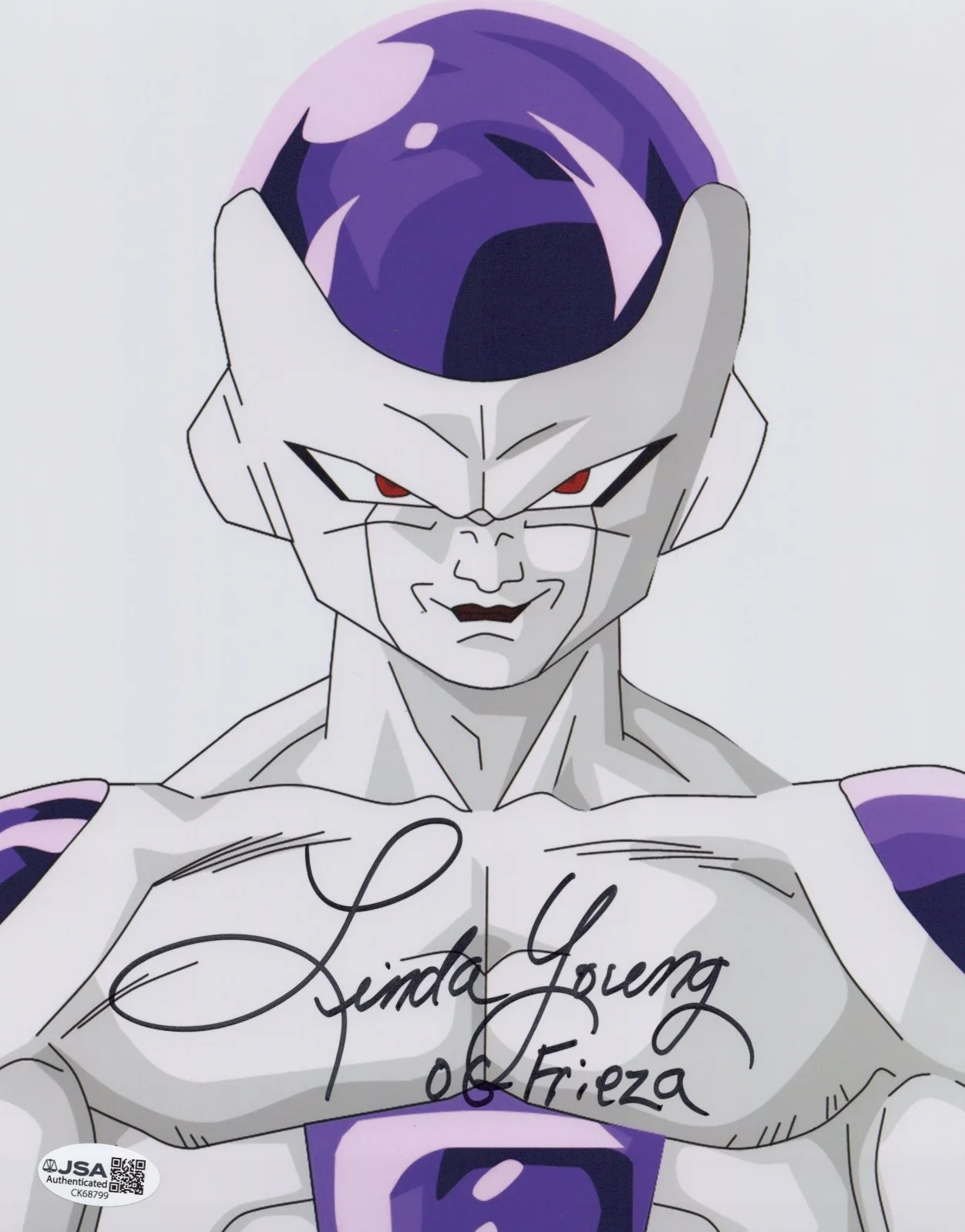 Linda Young — Dragon Ball Z- Linda Young, Frieza signed 8x10 photo JSA COA