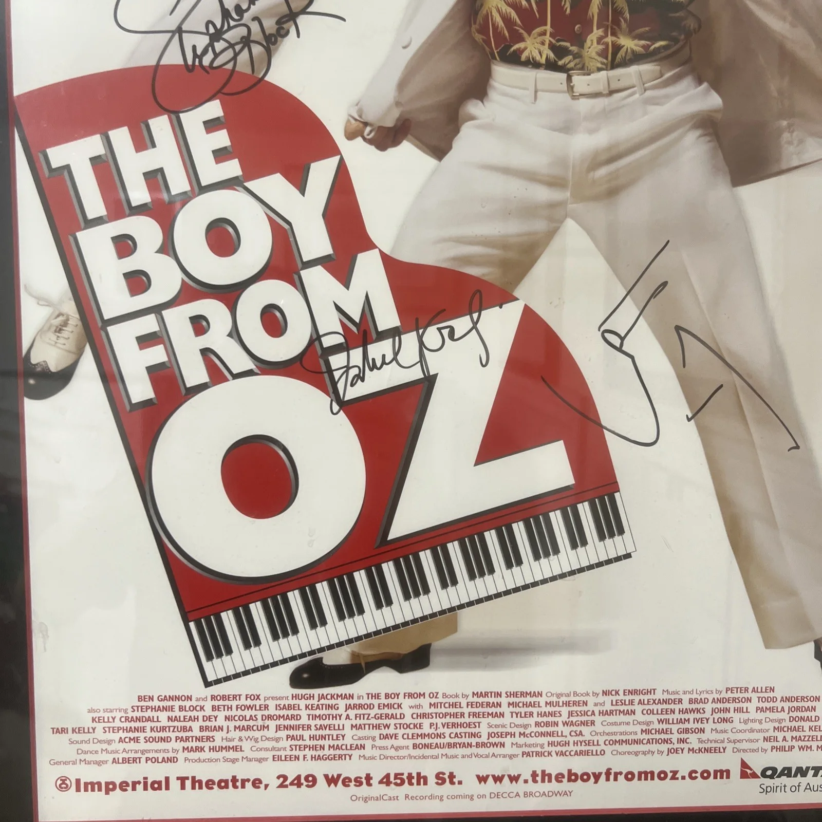 HUGH JACKMAN — HUGH JACKMAN Poster THE BOY FROM OZ BROADWAY Signed AUTOGRAPHED Stefanie Block, image 5