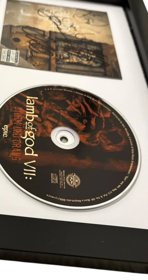 LAMB OF GOD SIGNED AUTOGRAPH x5 VII: STURM UND DRANG FRAMED CD RANDY +4 w/ PROOF, image 4
