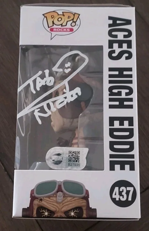 Nico McBrain / Bruce Dickerson — Nico McBrain & Bruce Dickinson Signed Iron Maiden Aces High Eddie Funko Beckett, изображение 4