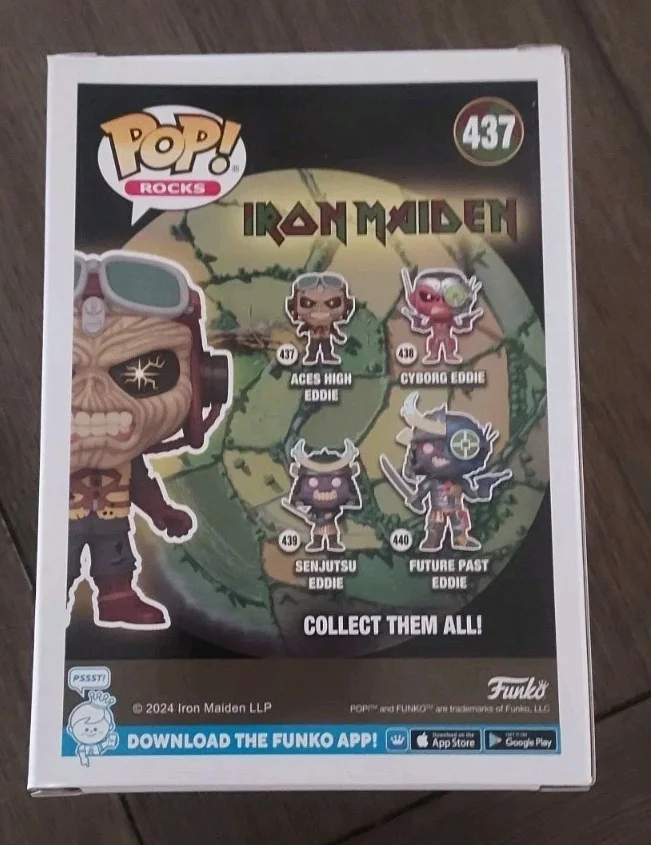 Nico McBrain / Bruce Dickerson — Nico McBrain & Bruce Dickinson Signed Iron Maiden Aces High Eddie Funko Beckett, изображение 5