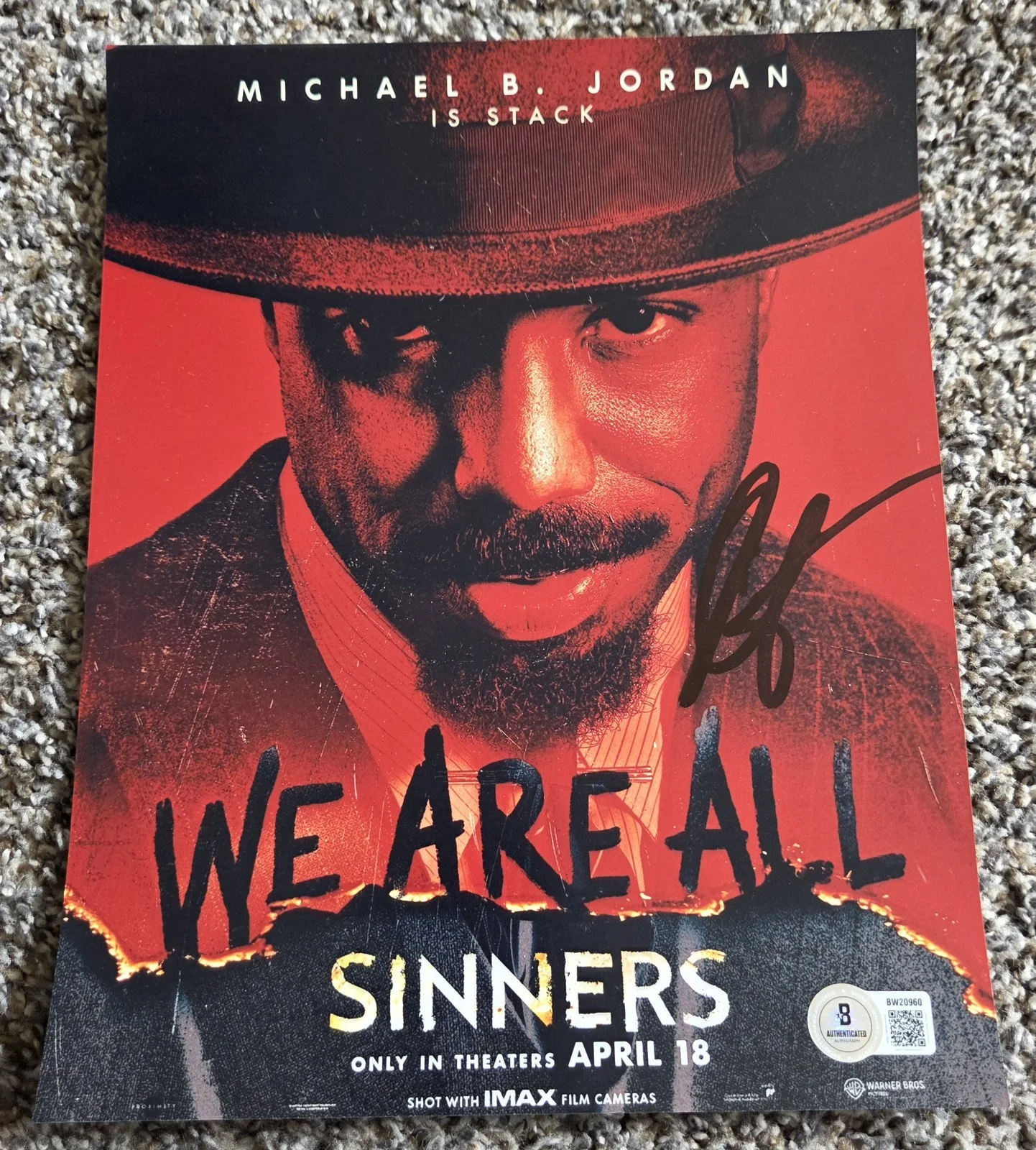 Sadie Sink — RYAN COOGLER - 8x10 Signed Autograph Poster Sinners Black Panther Beckett BAS